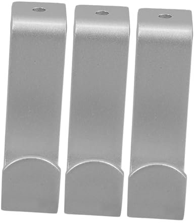 Verstellbare Gardinenstangenhalterungen 3 Stück aus Edelstahl Silber