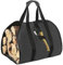 SIGANDG Oxford-Stoff Brennholz Tragetasche, Kaminholztasche Wasserdicht Outdoor, Kamin Brennholz Aufbewahrungstasche, Kaminofen Zubehör für Drinnen und Draußen, Lagerfeuer, Camping, Reisen (Schwarz)
