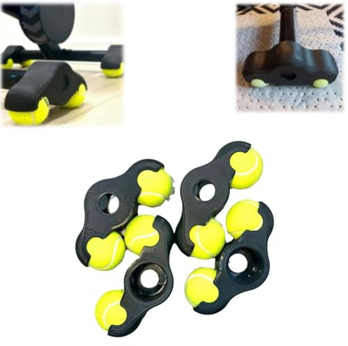 Indoor Cycling Snap Rocker Feet Adapters,Portable Rocker Plate Bike Trainer with 8 Tennis Balls,Stationary Bike Snap Mat,Resistance Bike Trainer Accessories for Indoor Exercise