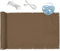 Brise-vue en polyester pour balcon - 1,5 x 15 m - Kaki - Avec attaches de câble