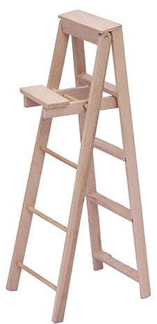TOYANDONA Escalera de simulación Toys Home Decor Miniature House Escalera de la Biblioteca Juguetes de escaleras de Madera en Miniatura Accesorios de Fotos de Bricolaje Beige