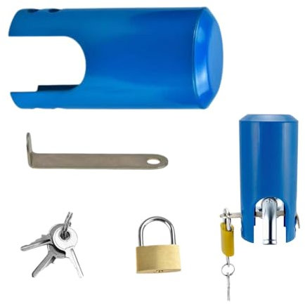 ZHYUAN WasserhahnSchloss, WasserhahnAussen mit Schloss, WasserhahnVerriegelung, Außenwasserhahn Abdeckung, Schutz vor Diebstahl und Vandalismus, Wasserhahn-Schutzhülle,für Outdoor-Gartenküche (Blau)