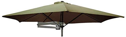 Parasols Parasols 2.5m Balcony Patio Garden Furniture Centre Square Wall Mounted Cantilever Tilting Sun Shade Umbrella with Metal Pole umbrella