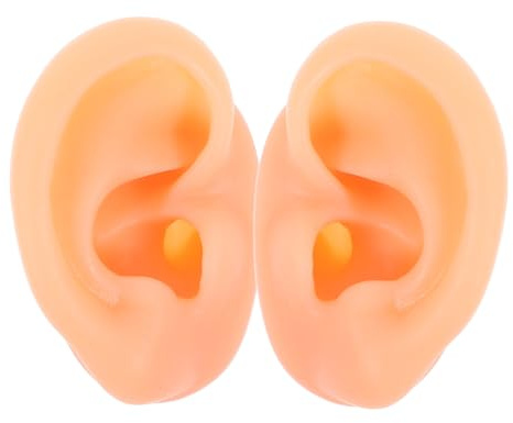 POPETPOP Realistisches Silikon Ohrmodell für Ohrpiercing Ohrring Präsentationsständer und Unterricht Weich Leicht zu Reinigen