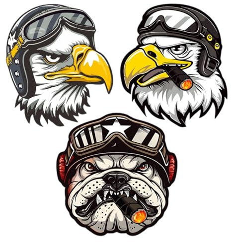3 Pezzi Adesivi Vintage Per Casco Moto, Adesivi Impermeabili Vintage Per Auto, Bicicletta, Scooter, Decalcomanie Per Casco Moto, Adesivo Per Auto Divertente, Decalcomanie Decorative Creativi, 10x12cm