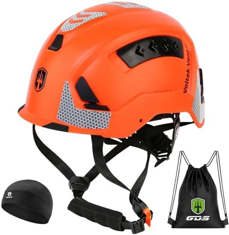 GREEN DEVIL Voltek Vent Air Schutzhelm | EN 397:2025 Typ 2 & EN 12492 Doppelzertifiziert | ABS Industriehelm -30°C Niedrigtemperatur | Rundum-Schlagschutz für BAU Klettern Forstwirtschaft