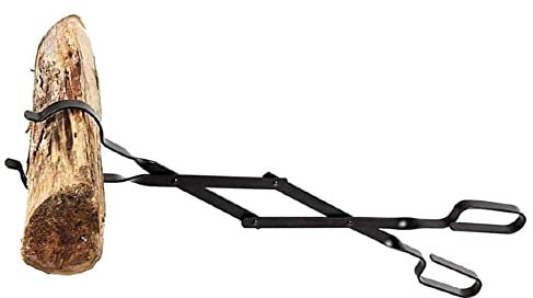 Rocky Mountain Goods Pinze per legna da ardere, in ferro battuto rinforzato per una maggiore resistenza, 66 cm, per tronchi fino a 30,5 cm di spessore, finitura antiruggine, per interni ed esterni (1)