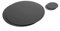Nikalaz Rund Platzsets und Untersetzer aus recyceltem Leder, 2 Stück Tischsets, Tisch-Matten, Platzdeckchen 33 cm und Untersetzer 10cm (Schwarz)