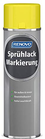 Sprühlack RAL 0020 Neongelb 500 ml Leuchtfarbe Renovo