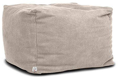 Arketicom Soft Cube, Pouf-Fußhocker, Quadratischer Pouf-Würfel aus Stoff Made in Italy. Design-Pouf, leicht und mit abnehmbarem Bezug 60x42