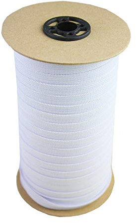 Tukan-tex Gummiband 7 mm breit Weiß 100 Meter DIY Elastisches Band für Nähen und Haushalt Handwerk
