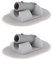 Gazechimp - Toldo hinchable de PVC para lancha de pesca (2 unidades), color gris