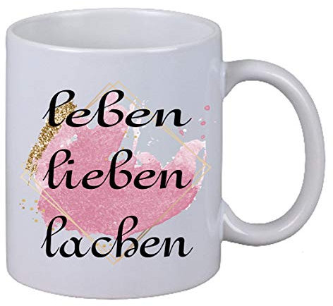 Kaffee Tasse Leben Lieben Lachen Weihnachten Geburtstag Geschenk