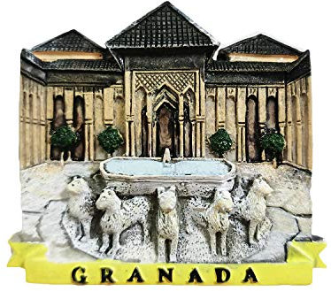 Granada España Imán 3D para nevera de resina, recuerdo de viaje, hecho a mano, decoración del hogar y la cocina, regalo de colección Granada