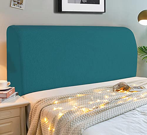 APTBJKUiU Bett kopfteil bezug Bett Kopfteil Bezug Elastische Universal Kopfteil Staubschutzhaube Abdeckung Alle-Inclusive Bett Kopf ZurüCk Protector Abdeckung Dekor See Blau 220cm(87-94)