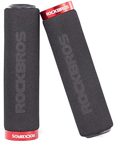 ROCKBROS Lenkergriffe Lock-On Design Fahrradgriffe Stoßdämpfend und rutschfest Griffe aus verdicktem Schwamm für 22,2mm Lenke