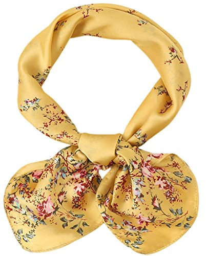 FAIRYGATE Seidenschal Damen Elegant Halstuch Damen Seide Damen Seidenschal Seidentuch 70 x 70 cm Größe 95009