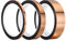 PATIKIL Metalized Tape 0.2/0.6/1 Inch x 55 Yards, 3 Roll Mirror Metallic Masking Foil Sticker Self Adhesive for Detailing Accent Wall Graphic Arts, Rose Gold
