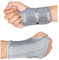 HYCOPROT Handgelenkstütze mit Metallschiene,Verstellbare Atmungsaktive Handgelenkschiene,Handgelenkbandage Für Verstauchungen, RSI, Arthritis und Sehnenscheidenentzündung (L/XL, Grau,Linke)