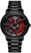 RWXCOW Herren Uhr Men Watch herrenuhr Uhren Watches for Mens orologio Uomo Man für herrenuhren Sale Armbanduhr herrenarmbanduhr (C-Stahlbandschwarz+rot)