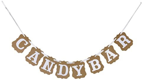 Candy Bar Bunting Flags Bannerschild für DIY Hochzeits Geburtstag Engagement Props Party Rezeption Buffet Lieferungen Dekorationen Candy Bar Bunting Banner, Bunting Banner, Hochzeit Banner