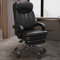 Chefsessel Chefsessel Leder Echt Liegender Chefsessel Aus Rindsleder, Komfortables Geschäft Bürostuhl, Ergonomischer Managementstuhl, (Color : Black Chair, S : 62 * 118-124cm)