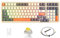 ATTACK SHARK K98 100-Tasten Hot-Swappable Mechanische Gaming-Tastatur, Bluetooth/2.4G/Coiled USB C, 3000mAh Akku, RGB Backlit, Programmierbar, OEM Gelber Schalter, for Windows/PC/Mac - Twilight