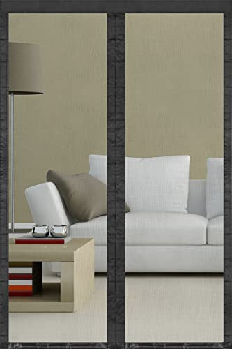 Heavy Duty Magnetic Screen Door with Reinforced Fiberglass Mesh - Fits Door Size 32x80inch, Self Sealing, Easy Install, Fresh Air Flow & Bug-Free Living - Pet and Kid Friendly, Strong Magnet Design