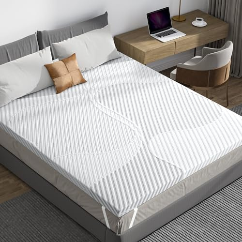 BedStory Topper 200x200cm, 7cm H3 Öko-Tex Zertifiziert Topper mit Abnehmbar und Waschbar Bezug, mittelhart Topper geeignet für die meisten Menschen