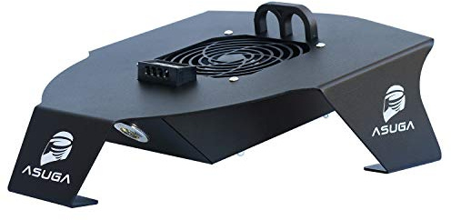 Schwarz eloxierter Aluminium-Helmtrockner ASUGA EVO mit Ionisator und Helmtasche inklusive, Scharz