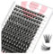 BEYELIAN Cluster Lashes 168 Pcs D Curl DIY Eyelash Clusters 3D Effect Thick Cluster Lash Extensions Super Thin Band & Soft Individual Lashes Reusable 9-16mm MIX Easy to Apply(56D)