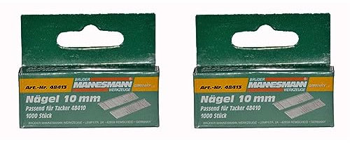 Mannesmann Ersatznägel 10 mm, für Tacker 48410, M48413 (Packung mit 2)