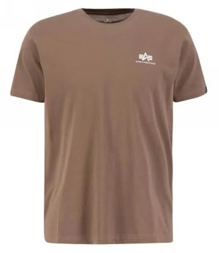 Alpha Industries Basic T Small Logo T-Shirt for Men Taupe