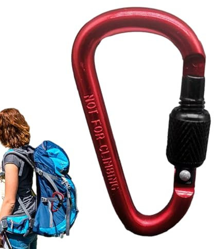 Outdoor D Carabiner Types, D-ring Carabiner Clip With Screw Lock, Heavy Duty Carabiner Hook With Screwgate, Keychain Lockings Carabiner Swivel For Camping, Hiking, Traveling, Fishing, Backpack