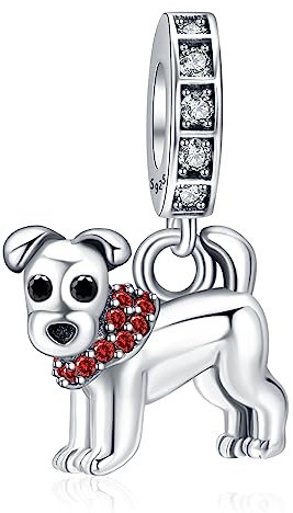 Rimgoris Authentische Sterling Silber Hund Tier Anhänger Charm Passt Armbänder & Halsketten