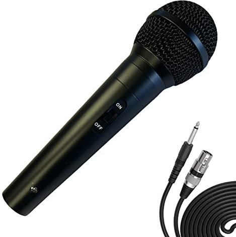 Mr Entertainer Karaoke Dynamic Wired Microphone. Perfect for use with all Karaoke Machines (Metallic)