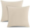 ATsense 2er Set Kissenbezug 40x40 cm - 100% Gewaschene Baumwolle, Hell Taupe Kopfkissenbezug mit Reißverschluss, ÖKO-TEX Zertifiziert Weich, Nicht Lleicht Verformbar