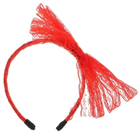 MAGICLULU Bandeau Rétro À Gros Nœud Accessoires Pour Cheveux Coiffes Des Années 1980 Coiffure En Dentelle Des Années 80 Robe De Bal Des Années 80 Thème Des Années 80 Bandeau