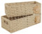 YheenLf Aufbewahrungskorb, 2er-Pack Körbe, Geschenkkorb Geflochten, Stapelbare Regalkörbe, Korb Aufbewahrung für Schlafzimmer und Badezimmer, 37x16.5x11cm/32x12x10cm, Natürliche