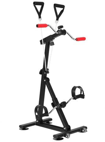 Pedaltrainer Pedal-Heimtrainer for ältere Menschen mit Hemiplegiker, Rehabilitationstraining for Hand-Arm-Bein- und Knie-Hausierer, verstellbare Fitnessgeräte for Senioren, Heim-Pedal-Heimtrainer for