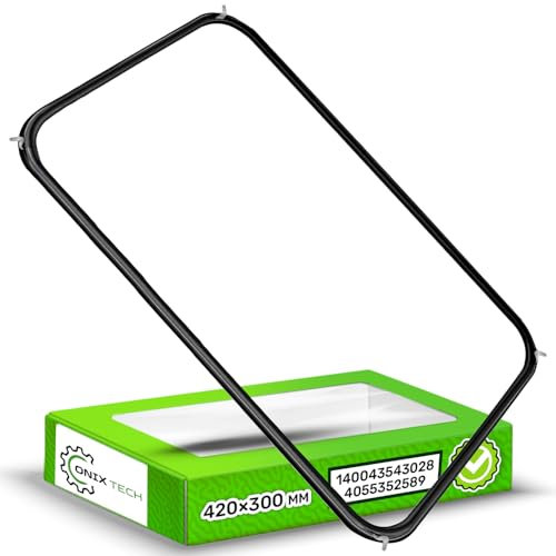 Goma Horno de Tamaño 420x300 mm con Código Original 140043543010 4055352589 4055393088 5614093010 para Electrolux - Junta Horno con 4 Ganchos - Garantía de 5 Años - ONIX TECH