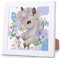 Pferd Diamond Painting Kinder Mit Holzrahmen,Set Full Diamant Painting Bilder Kinder Tiere,5D Diamond Painting Mädchen,DIY Mosaikherstellung Arts Craft für Home Wand Decor 18x18cm