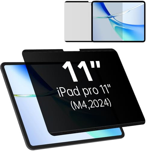 Mamol Magnétique Protection Ecran Anti Espion pour iPad Pro 11 Pouces 2024, Amovible Filtre de Confidentialité pour iPad Pro 11 Pouces, Anti-Spy/Espion Film de Protection pour iPad Pro 11 2024