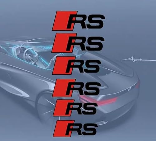 Generisch Bremssattel Aufkleber Sport passend für S-line A4 A5 A6 Sticker RS S4 S6 RS6 Auto Aufkleber Tuning Racing JDM Selbstklebend Hitzebeständig (schwarz)