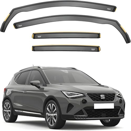 DXQxue Windabweiser für SEAT Arona 5-Doors SUV 2017, Autofenster Regenschutz, Regenabweiser, Anklebbare Deflektoren Aerodynamisch