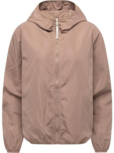 Ragwear Damen extraleichte Übergangsjacke Sommerjacke kurz mit Kapuze Vinzie C YOUMODO Mauve Gr. M