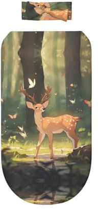 WZYCWB Bambi Baby Mädchen Puckset, Neugeborene Empfangsdecke mit Stirnband, Must-Have-Wickeldecke für Kinderzimmer
