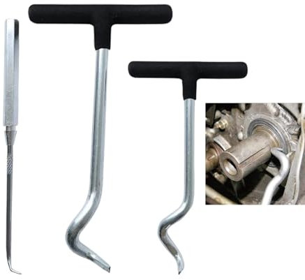 Seal Puller Tool, Heavy Duty Seal Remover Set, 3x Automotive o ring Removal Hooks and Picks, Hand Tools for Disassembling Bushings, Hoses, & O-rings, Efficient Repair Kit