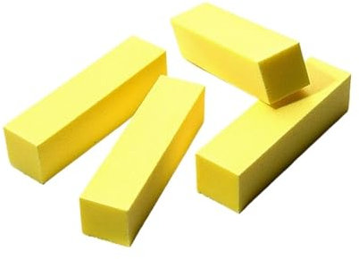 5 Pcs Colorful Sponge Nails Buffer Grind Buffing Block Sanding Files 100 180 Pedicure Manicure Care Nail Art Polishing Tools(5 Pcs Yellow)