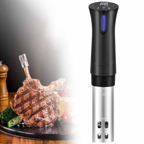 NVYAZJ Cuiseur sous Vide, Thermostat À Immersion avec Écran Tactile LED HD, Contrôle Intelligent Wi-FI, Multiples Dispositifs De Protection, Pince Réglable Et Chauffage Rapide